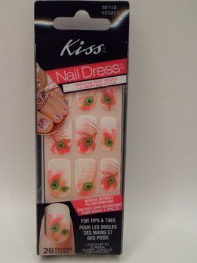 Share Kiss Feather Design Nail Dress Strips for Tips & Toes